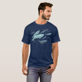 Chemises unisexes d'art de baleine de T-shirt de (Devant entier)