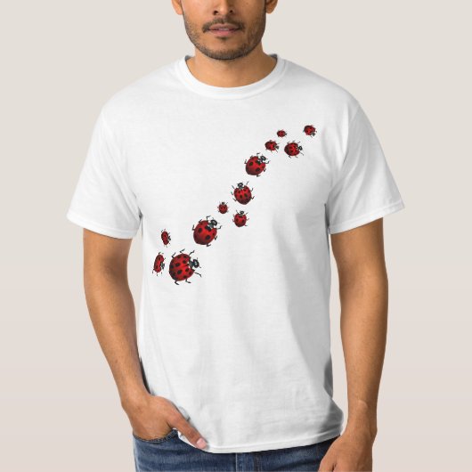 Chemises unisexes de coccinelle de T-shirts de (Devant)
