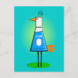 Chemist "Beeker Bird" Gifts Briefkaart