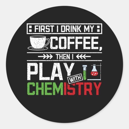Chemist Coffee Ronde Sticker (Voorkant)