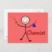 Chemist Gifts-Stick Persoon met testbuizen Briefkaart (Voorkant / Achterkant)