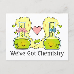 Chemist Pun We hebben Chemistry Beakers Feestdagenkaart