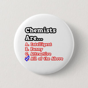 Chemist Quiz... Joke Ronde Button 5,7 Cm