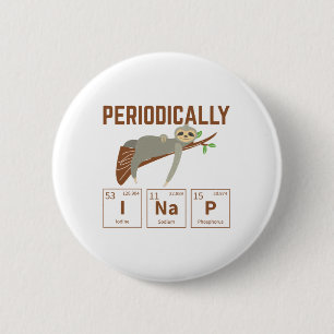 Chemist Sloth Scheikundewetenschappelijke gesche Ronde Button 5,7 Cm