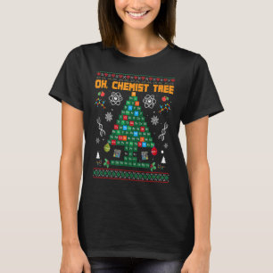 Chemist Tree Science kerstboom Xmas Vibes Sch T-shirt