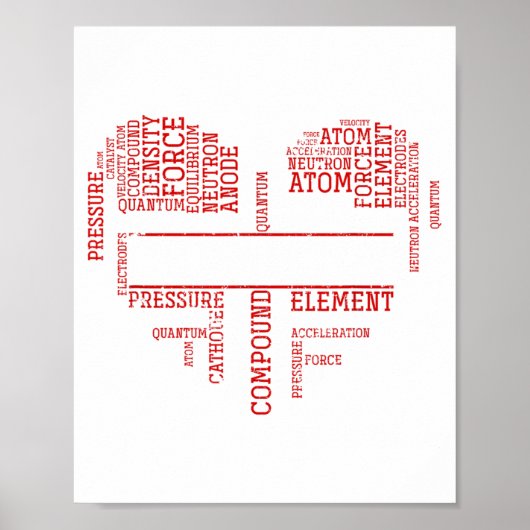 Chemist Valentines Day Gift Science Chemistry Poster (Voorkant)