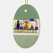 CHEMISTRISCHE KOPERS EN FLASKS-LOGO KERAMISCH ORNAMENT (Links)