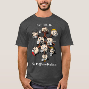 Chemistry Caffeine Molecule Funny Science Geek Cof T-shirt