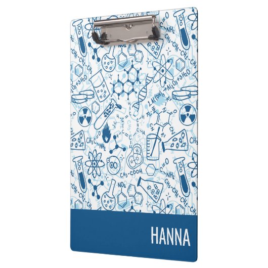 Chemistry Doodle Pattern Personalized Name Klembord (Links)