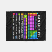Chemistry Elements Teacher Can I Lick It Periodic Fleece Deken (Voorkant (Horizontaal))