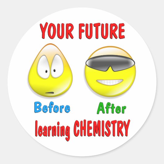 Chemistry Future Ronde Sticker (Voorkant)