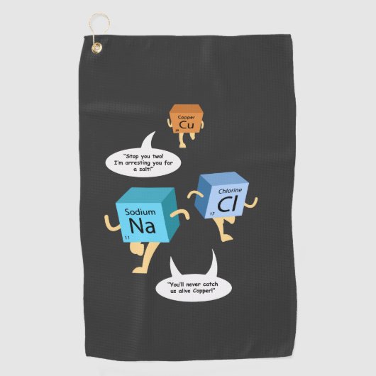 Chemistry Gag Chemical Elements Novelty Golfhanddoek (Voorkant)