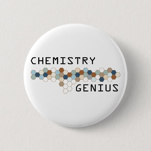 Chemistry Genius Ronde Button 5,7 Cm (Voorkant)