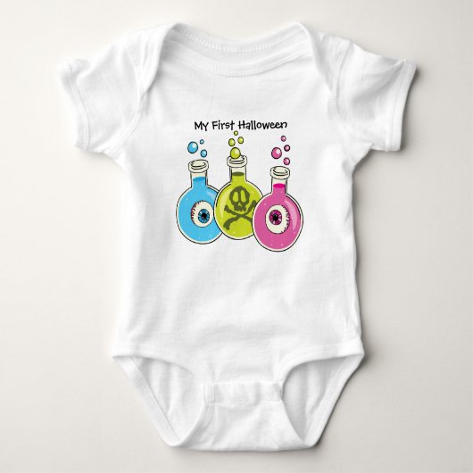 Chemistry Lab Halloween Baby's First Clothes Romper (Voorkant)