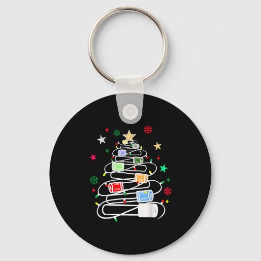 Chemistry Lab Scientist Phlebotomist Christmas Tes Sleutelhanger (Voorkant)