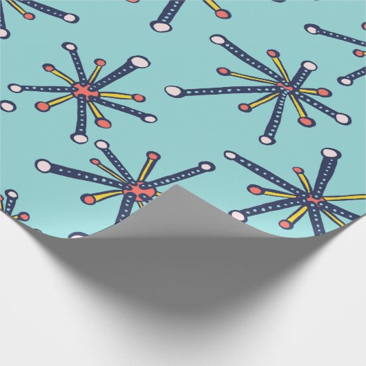 Chemistry Molecule Retro Modern Abstract Patroon Cadeaupapier (Hoek)