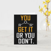 Chemistry Pun - Ether Get It Or You Don't - Funny  Kaart (Gele Bloem)