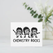 Chemistry Rocks Science Rock Band Briefkaart (Staand voorkant)
