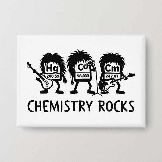 Chemistry Rocks Science Rock Band Button (Voorkant)