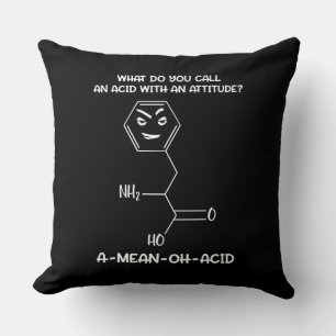 Chemistry Science Acid Attitude A-Mean-Acid Kussen
