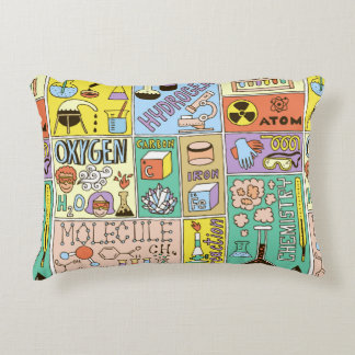 Chemistry Science Banners set. Kleurhandtekening v Accent Kussen