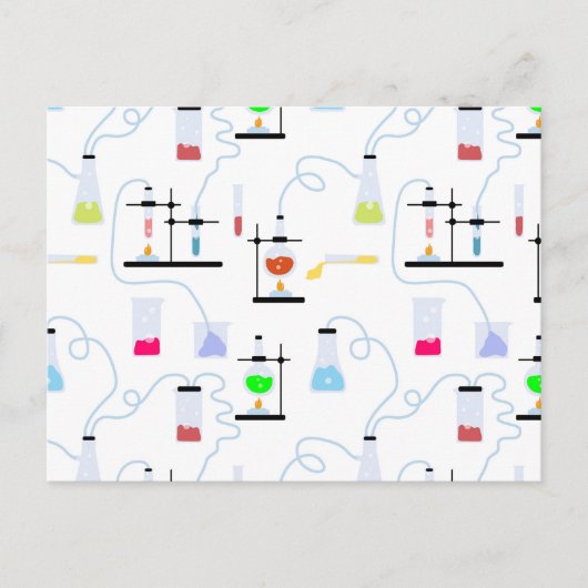 Chemistry Science Test Tubes Lab School Onderwerp Briefkaart (Voorkant)