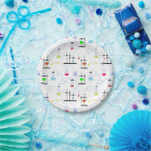 Chemistry Science Test Tubes Lab School Onderwerp Papieren Bordje (Feest)