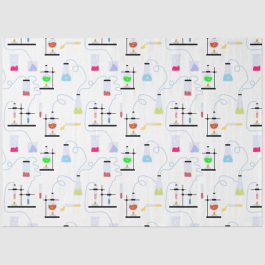 Chemistry Science Test Tubes Lab School Onderwerp Tissuepapier (Voorkant)