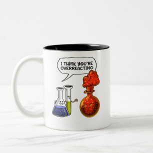 Chemistry Science You't Overreageren Funny Joke Tweekleurige Koffiemok