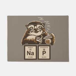 Chemistry sloth heeft een dutje ontdekt deurmat