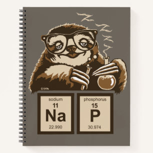 Chemistry sloth heeft een dutje ontdekt notitieboek