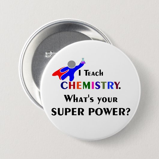 Chemistry Superheld Ronde Button 7,6 Cm (Voorkant /achterkant)