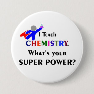 Chemistry Superheld Ronde Button 7,6 Cm