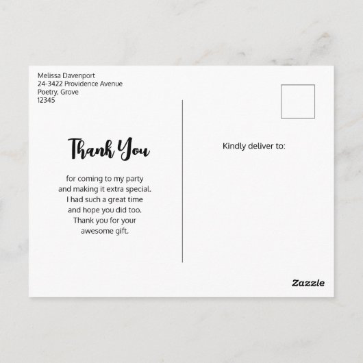 Chemistry Test Tube en Beaker Dank u Briefkaart (Achterkant)