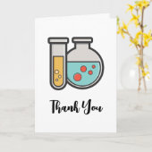 Chemistry Test Tube en Beaker Dank u Kaart (Gele Bloem)