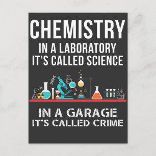 Chemisty Laboratory Science Garage Crime Chemist Briefkaart