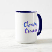 ChemKnits Creations Logo Mug - Navy (Devant droit)
