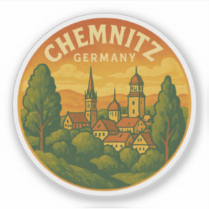 Chemnitz Duitsland Schone Kunst Sticker