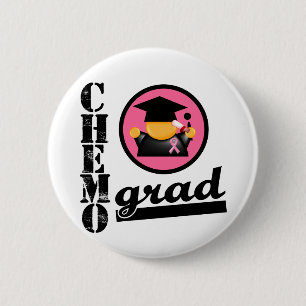 Chemo Afstudeerder Breast Cancer Ribbon Ronde Button 5,7 Cm
