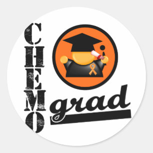 Chemo Afstudeerder LEUKEMIA Ronde Sticker
