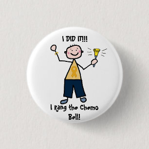 Chemo Bell - Childhood Cancer Gold Ribbon Ronde Button 3,2 Cm