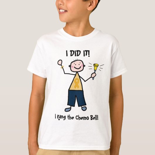 Chemo Bell - Childhood Cancer Gold Ribbon T-shirt (Voorkant)