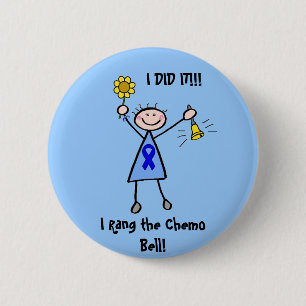 Chemo Bell - Colon Cancer Woman Ronde Button 5,7 Cm