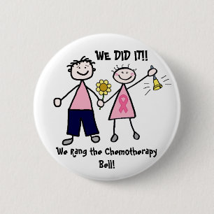 Chemo Bell - Roze Borstkanker Ronde Button 5,7 Cm