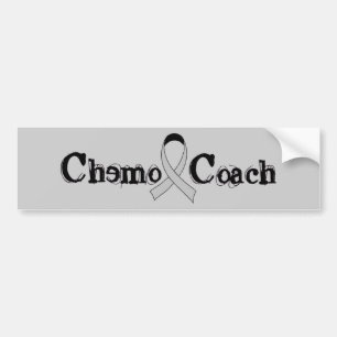 Chemo Coach - Gray Ribbon Brain Tumor / Cancer Bumpersticker