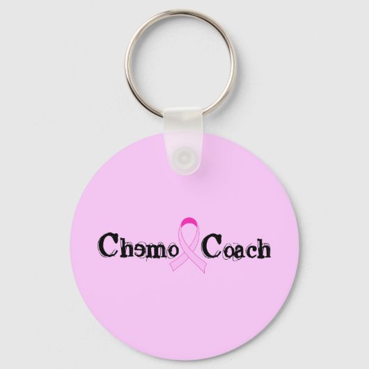 Chemo Coach - Roze Borstkanker Sleutelhanger (Voorkant)