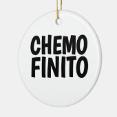 Chemo finito, einde chemo keramisch ornament (Links)