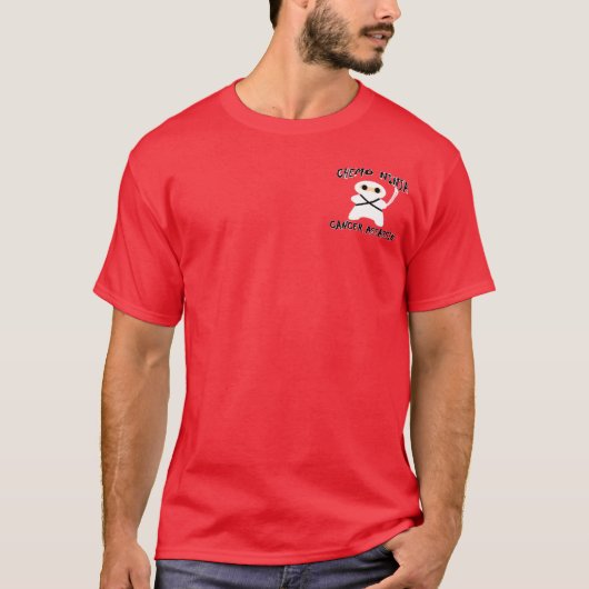 Chemo Ninja Hij is een Ventilator. T-shirt (Voorkant)