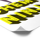 Chemo Ninja Kids Cancer Awareness Month  Poster (Hoek)