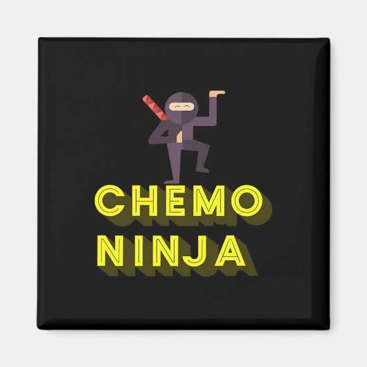 Chemo Ninja Kinder kankerbewustzijnsmaand Magneet (Voorkant)
